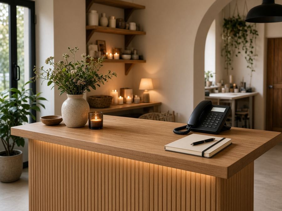 Contact desk at Confedisma House in Aarhus